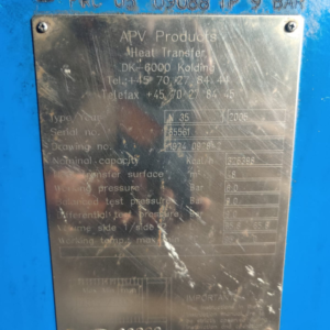 APV N35 heat exchanger