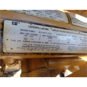 Caterpillar C18 Engine with Gearbox