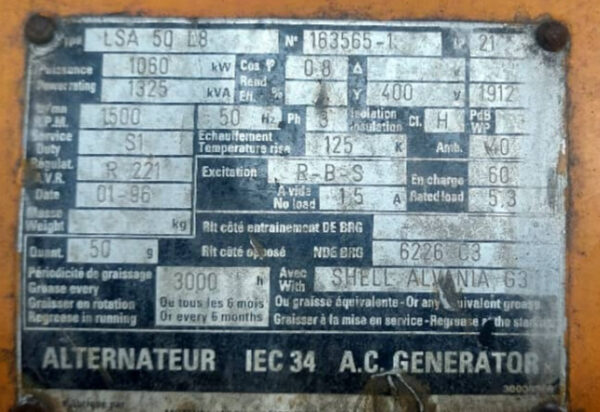 Used Caterpillar 3512C industrial genset