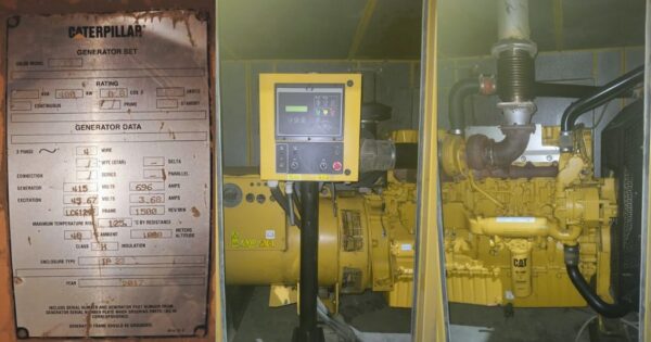 Used Caterpillar 3512C industrial genset