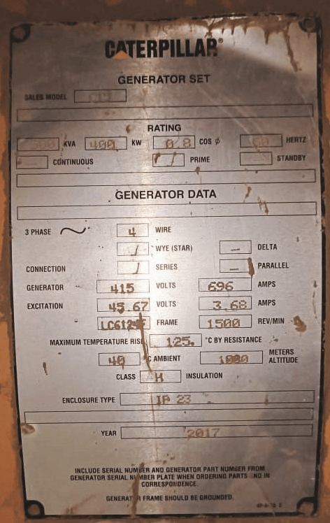 CAT C15 Generator