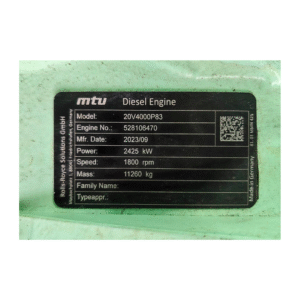 MTU-20V4000P83 diesel engine