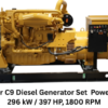 Used Caterpillar C9 Diesel Generator Set