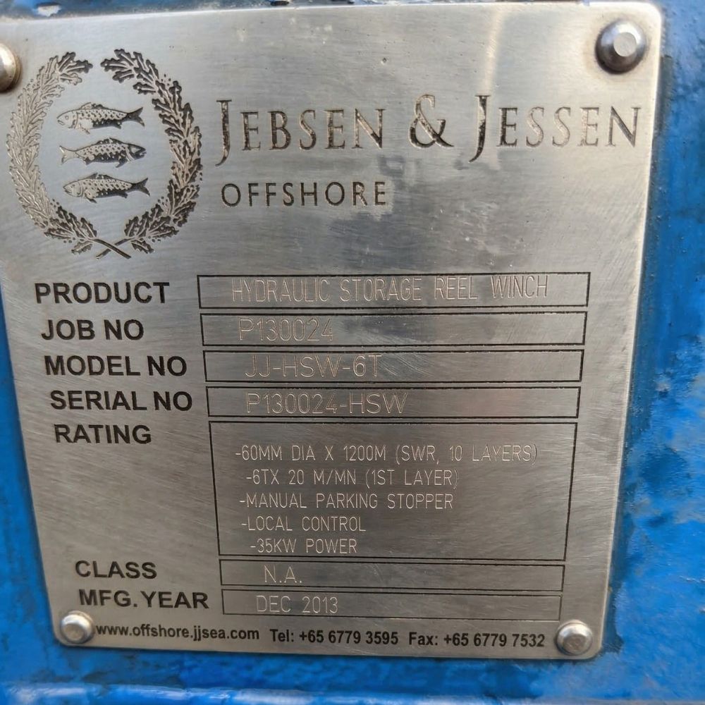 UNUSED Jebsen & Jessen Offshore JJ-HSW-6T Winch – Available for sale 4