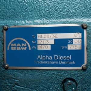 MAN B&W 6L28/32A Marine Engine with Gearbox | 1470 kW
